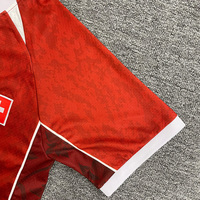 Maillot de football d'équipe rouge à imprimé intégral, séchage rapide, respirant, pour homme, uniforme d'entraînement pour supporter avec logo croix suisse
