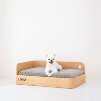 Cama de felpa cálida para mascotas, sofá de madera elevado para gatos, perrera, suministros ecológicos, baratos, para Otoño e Invierno