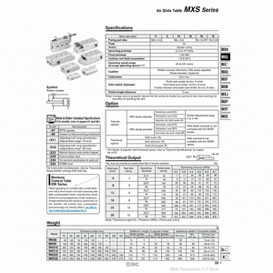 Pièces pneumatiques de MXS12-50A de table de glissière d'air pneumatique de SMC - Product Image 1