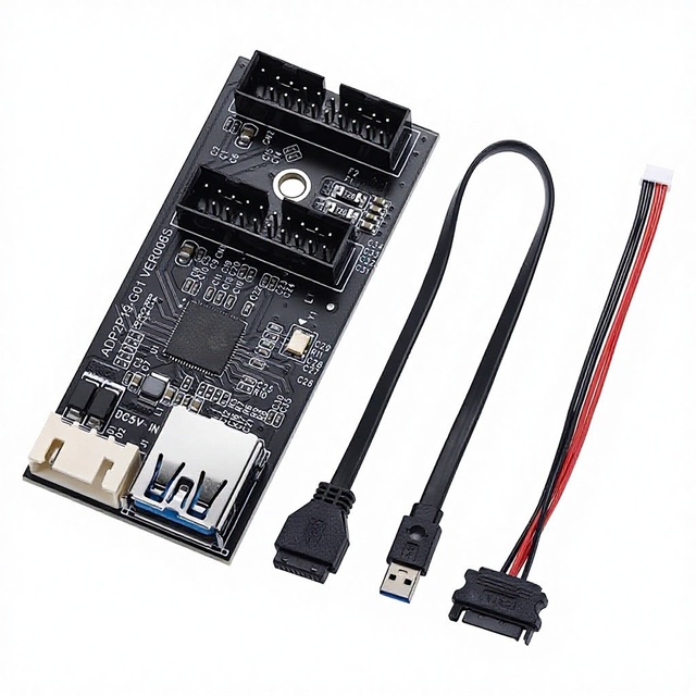 Motherboard USB 3.0 19P/9-pin to Type-E A-key to 3.2 Type-C Adapter