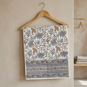 Modern Floral Hand Block Printed Customizable Cotton Table Runner Linen for Home & Hotel Use Durable Housewarming Decor - Product Image 3