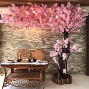 Ignifuge grand faux arbre de fleurs de cerisier grandes branches d'arbre de fleurs artificielles décorations d'arbre de sakura de mariage artificielles