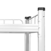 Meubles de chambre à coucher modernes, lit superposé double avec structure en métal, lit superposé pour adultes avec structure en acier