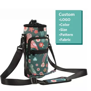 Customized Neoprene Cooler Bags Insulated Gallon Water Bottle Holder Sleeves Customized Bottle Carry Bags Drink Water Storage