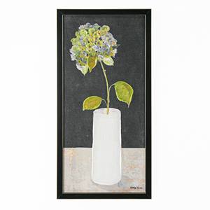 CUADRO FLORAL EN LONA CON MARCO NEGRO DE MDF DE 35X70CM Y 4CM DE GROSOR - Product Image 1