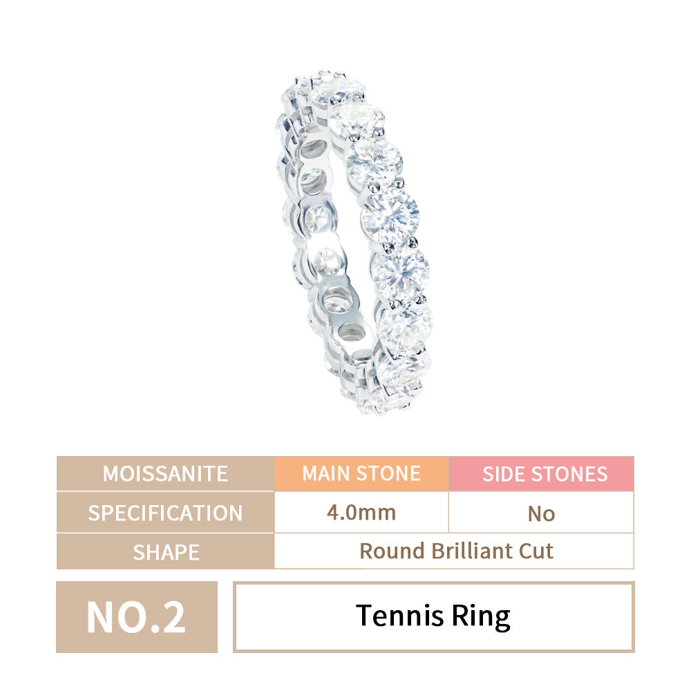 No.2 4mm Tennis Ring