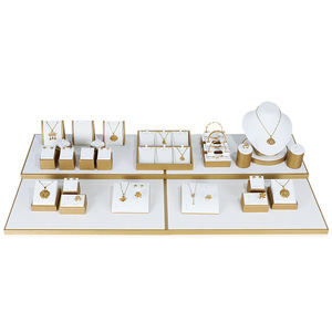 Or blanc soie compteur collier anneau bracelet boucle d'oreille organisateur or étagère armoire vitrine armoire vitrine vitrine - Product Image 3