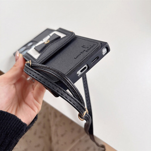 Étui de téléphone élégant avec motif cœur et nœud en relief, porte-cartes, pour <span class=keywords><strong>Samsung</strong></span> Galaxy S26 Ultra S25 A56, avec sangle bandoulière et protection intégrale - Product Image 4