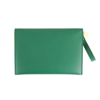 Pochette longue ODM en cuir véritable, portefeuille OEM à motif grainé, sac à main multifonctionnel et fin pour femme, compatible iPhone