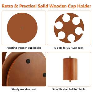 ขวดน้ำสำหรับ Stanley แก้วทัมเบลอร์40ออนซ์แบบหมุนได้แก้วทัมเบลอร์จัดเก็บถ้วยไม้แข็งเหมาะสำหรับตู้ห้องครัว - Product Image 3