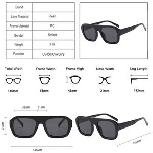 Gafas de Sol Cuadradas con Logotipo Personalizado, Color Caramelo, Estilo Punk, Protección UV400, Montura Grande, para Hombre y Mujer, Moda 2025 - Product Image 6