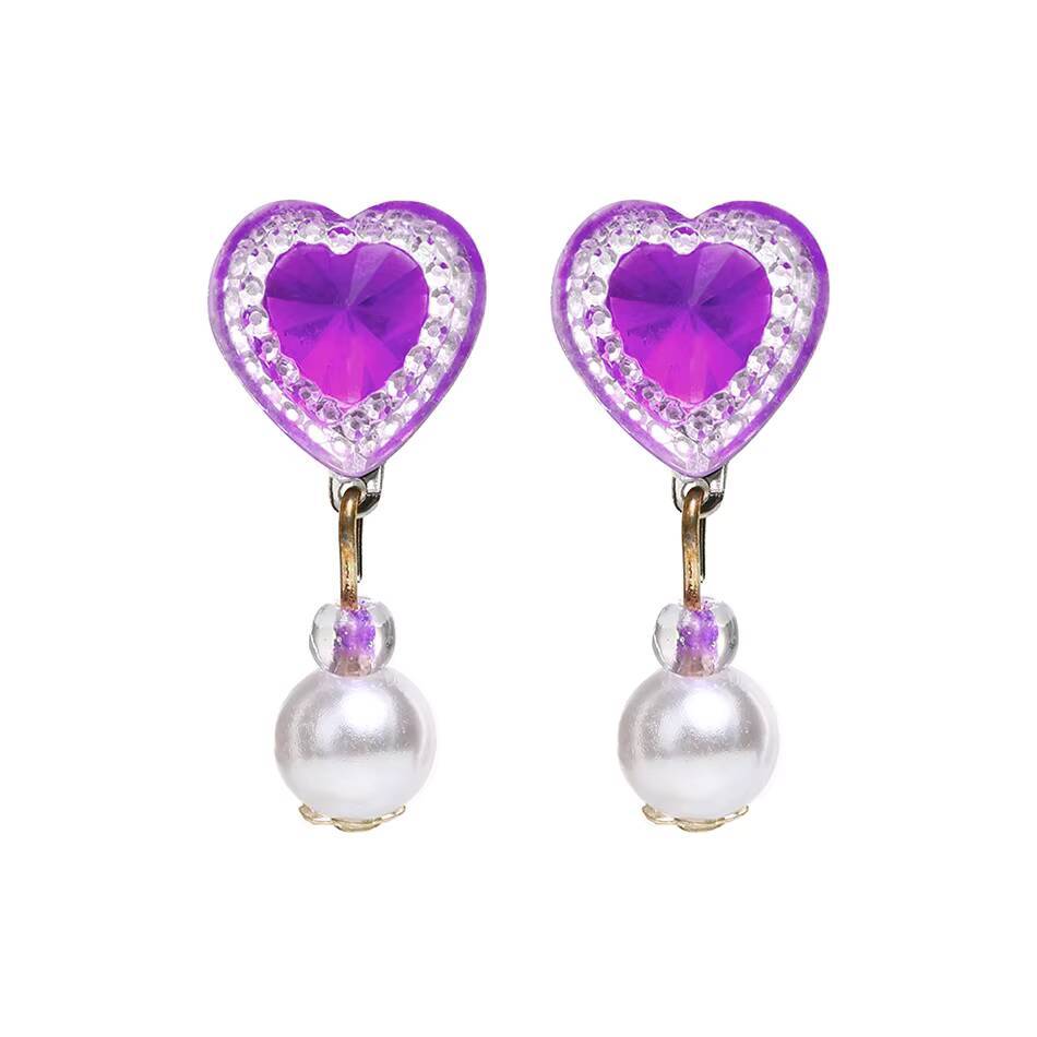 Boucles d'oreilles violettes