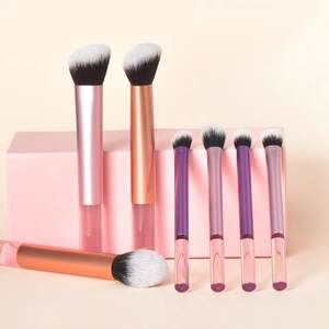 Nouvelle mode 7 pièces ensemble de pinceaux cosmétiques pinceaux éblouis de luxe rose doré véritable technique pinceaux de maquillage - Product Image 2