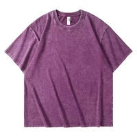 T-shirts en coton lavé à manches courtes, colorés, épais, coupe oversize, nouveau design, vente en gros