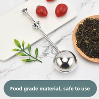 Infuseur à thé portable en acier inoxydable, boule filtrante en maille sphérique dorée, filtre à café, herbes et épices en métal avec poignée pour thé en vrac