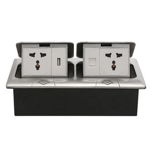 2 Gang <strong>Rectangle</strong> <strong>Box</strong> With 20A Receptacles Data Ports <strong>Pop</strong> <strong>up</strong> Floor - Product Image 3