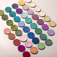 Palette de Fards à Paupières Personnalisée DIY, Pigment Libre Pailleté Rouge, Fard à Paupières DuoChrome MultiChrome Pailleté Pressé