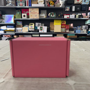 บรรจุภัณฑ์กระดาษลูกฟูกสีชมพูรีไซเคิลแบบกำห<span class=keywords><strong>น</strong></span>ดเอง พิมพ์สี่สีเคลือบยูวี ตัดแบบไดคัท สำหรับของขวัญและงา<span class=keywords><strong>น</strong></span>ฝีมือ - Product Image 4