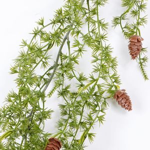 Guirlande de Noël en plastique FUYI, aiguilles de pin et lianes artificielles, 100 cm, 200 cm, pour décoration murale de la maison - Product Image 2