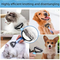 Accessoires pour animaux de compagnie, chiens et chats, produits de toilettage, best-sellers, vente en gros, peigne double face en acier inoxydable pour chiens et chats, brosse pour enlever les poils