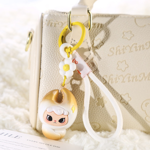 Porte-clés figurine de dessin animé <span class=keywords><strong>crabe</strong></span> à grandes pinces au design créatif, <span class=keywords><strong>avec</strong></span> pendentif fleur exquis, breloque de sac et accessoire pour clés et sacs à main - Product Image 4