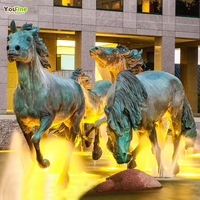 Statue de cheval en bronze coulé, sculpture de chevaux au galop, patine verdigris, taille réelle, pour jardin, extérieur, place publique, hôtel, propriété, entrée de parc