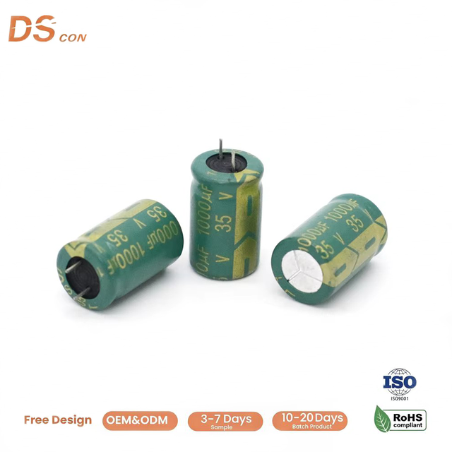 35V 1000uF Aluminum Electrolytic Capacitor Low ESR High Frequency 105°C for PCB,Power Supply,Switching Converter,Manufacturer