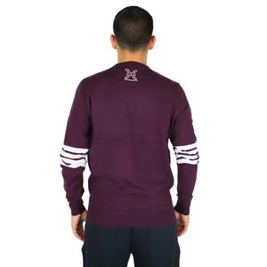 Pull Richmond X pour homme UMA24101MA en tricot violet à col rond et manches longues - Product Image 3