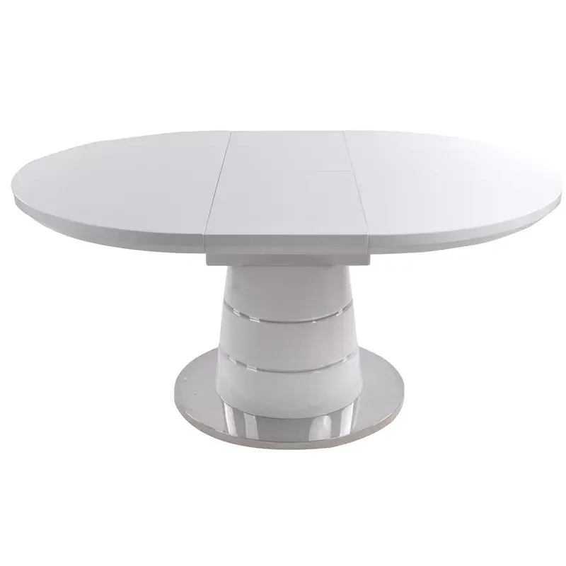Table de dessus en mdf de forme ovale extensible pour salle à manger et restaurant