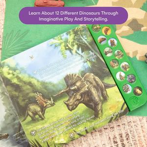 Dinosauro giocattolo Set per bambini libro sonoro con ruggiti realistici e 12 grandi figure Dino Set di gioco educativo per i più piccoli - Product Image 6