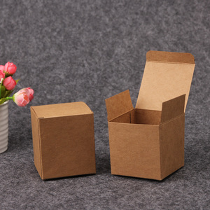 กล่องกระดาษคราฟท์ทรงสี่เหลี่ยมพับได้คุณภาพสูง สไตล์เรโทร ทำมือ สำหรับบรรจุชา เครื่องประดับ สบู่ สีเหลือง ปรับแต่งได้ ใช้ได้หลากหลาย - Product Image 2