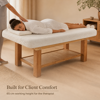Table de massage en bois pour salon de beauté professionnel, SPA, avec dossier réglable