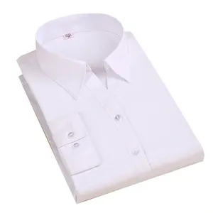 Hoge Kwaliteit Katoenen Polyester Werk Shirts Vrouwen Plus Size Damesblouses & Shirts Lange Mouw Oem Dames Office Shirt