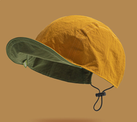 Casquette de baseball pliable réversible à séchage rapide avec logo personnalisé, casquette de course respirante à séchage rapide réversible avec sangle de menton réglable