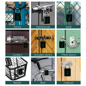 Cadenas intelligent CR2 3V avec batterie, empreinte digitale, mot de passe, carte-clé, application Tuya, étanche, pour portail extérieur, casier de gym, verrou de sécurité - Product Image 3