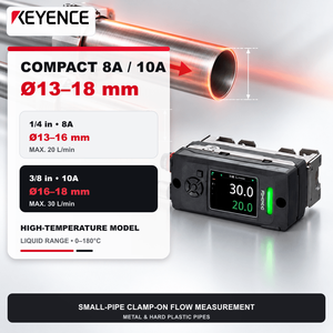FD-H10K เซ็นเซอร์วัดการไหลที่อุณหภูมิสูง 13-18 มม. ท่อ 20-30L/นาที เซ็นเซอร์วัดการไหลแบบอัลตราโซนิกแบบหนีบ - Product Image 5