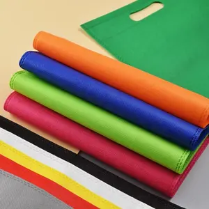 Vải không dệt mang theo túi mua sắm bán buôn chuyên nghiệp tùy chỉnh thân thiện với môi trường đầy màu sắc không dệt D-cắt túi