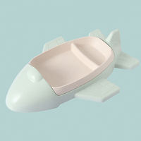 Nouveau récipient alimentaire créatif pour bébé, avion de dessin animé, assiettes pour enfants, bols d'alimentation, plat, paille de blé, ensembles de boîtes, ensembles de vaisselle