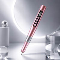 Stylo perceuse à ongles électrique rechargeable 35000 tr/min avec lampe UV pour usage professionnel et domestique