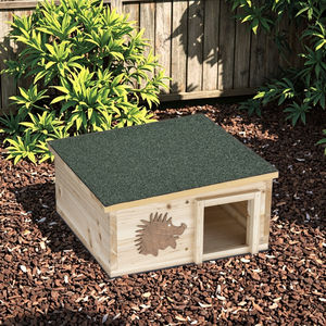 Rifugio per Ricci da Giardino Resistente alle Intemperie, Casetta in Legno per Alimentazione, Armadietto in Abete per Cibo per Ricci - Product Image 5