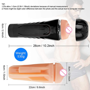 Hot Adult Men's Masturbateurs Lampe de poche Avion <span class=keywords><strong>Cup</strong></span> & Cunnilingus Models-Simulation Sex Toys pour le plaisir masculin - Product Image 3