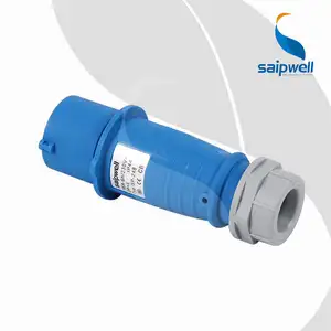 SAIPWELL Industrial Connectors IP44 240V Socket Plug 16A 3Pin SP-248 Industrial Plug