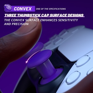 Manettes analogiques réglables en hauteur de couleur violette ThumbsGear V3, manettes ergonomiques interchangeables pour manettes PS5 et PS4 - Product Image 4