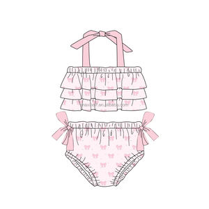 Costumi <span class=keywords><strong>da</strong></span> <span class=keywords><strong>Bagno</strong></span> Boutique per Bambini, Bikini a 2 Pezzi Rosa Carino per Bambine, <span class=keywords><strong>Costume</strong></span> <span class=keywords><strong>da</strong></span> <span class=keywords><strong>Bagno</strong></span> ad Asciugatura Rapida - Product Image 2