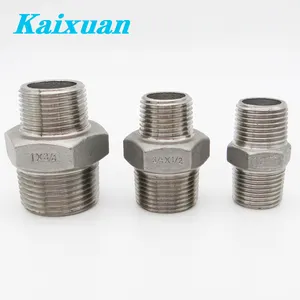 <span class=keywords><strong>Npt</strong></span> <span class=keywords><strong>BSP</strong></span> nam Threaded Fitting thép không gỉ Phụ kiện ống đúc ống adapter phù hợp SS304 giảm hình lục giác núm vú - Product Image 2
