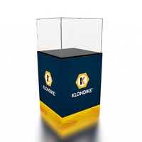 Promotionnel 3ft Trade Show Portable Acrylique Boîte Produit Affichage Construction Rapide En Aluminium SEG Lightbox Pleine Couleur Impression Podium Stand