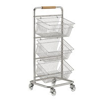 Panier à linge moderne à double niveau en acier inoxydable 304, unité de rangement détachable pour vêtements féminins, pour salle de bain et balcon