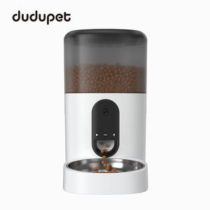 Dudupet Distributeur automatique intelligent de nourriture pour animaux de compagnie 6L avec contrôle par application pour chiens et chats, forme arrondie, bol amovible, prise US - Product Image 1