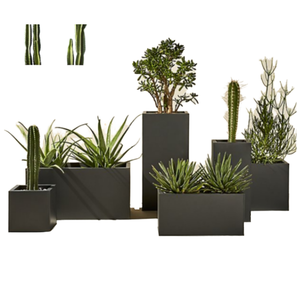 Cheap Green Fiberglass Modern <b>Square</b> Home Planter <b>Pot</b> - Product Image 1