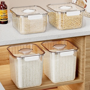 Boîte de rangement pour riz en plastique moderne de <span class=keywords><strong>10</strong></span> L avec échelle de temps et cuillère doseuse, récipient à céréales hermétique anti-insectes et anti-humidité - Product Image 2